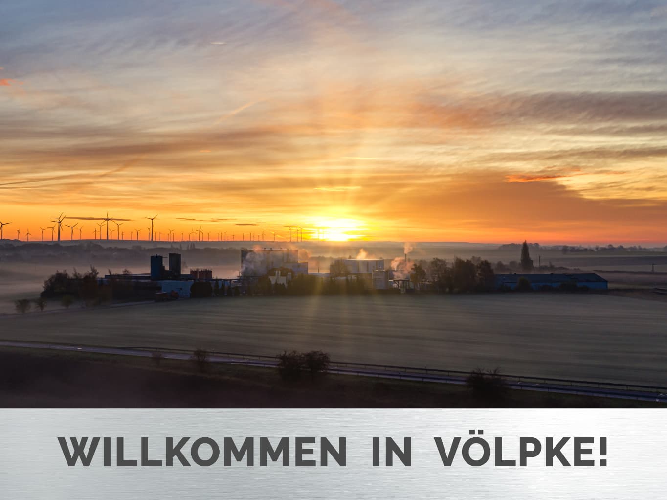 VOELPKER Werk Völpke — Panorama bei Sonnenaufgang